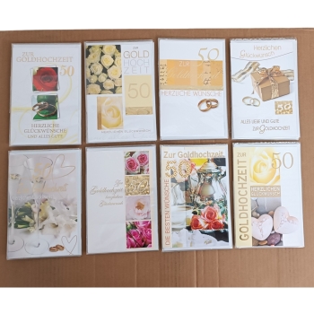 Grußkarten Glückwunschkarten GOLDHOCHZEIT Karte